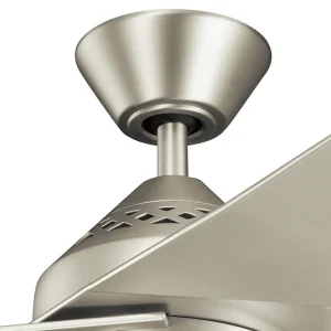 KICHLER Ventilateur de plafond LED Jade, argenté, silencieux, Ø 152 cm, 60 W^ Ventilateurs