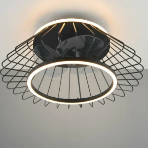 Reality Leuchten Ventilateur de plafond LED Karlsborg, silencieux, Ø 50 cm, CCT,^ Ventilateurs