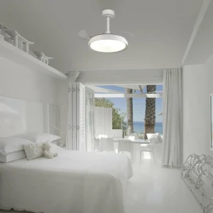 Mantra Iluminación Ventilateur de plafond LED Mistral Mini blanc DC silencieux Ø 91 cm CCT^ Ventilateurs