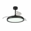 Mantra Iluminación Ventilateur de plafond LED Mistral, noir, DC silencieux Ø 106 cm CCT^ Ventilateurs