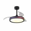Mantra Iluminación Ventilateur de plafond LED North noir DC silencieux Ø 91 cm CCT RVB^ Ventilateurs