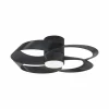 Mantra Iluminación Ventilateur de plafond LED Rose noir moteur DC silencieux Ø 65 cm CCT^ Ventilateurs