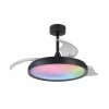 Mantra Iluminación Ventilateur de plafond LED Siberia noir DC silencieux Ø106cm CCT RVB^ Ventilateurs