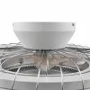 Reality Leuchten Ventilateur de plafond LED Smart Sandfjord, silencieux, chrome, Ø 50 cm^ Ventilateurs