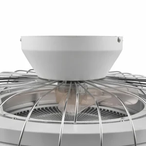 Reality Leuchten Ventilateur de plafond LED Smart Sandfjord, silencieux, chrome, Ø 50 cm^ Ventilateurs
