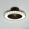 Reality Leuchten Ventilateur de plafond LED Smart Sandfjord, silencieux, noir^ Ventilateurs