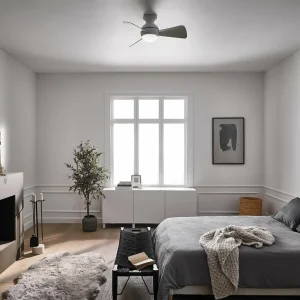 KICHLER Ventilateur de plafond LED Sola, IP23 blanc mat^ Ventilateurs