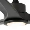 FARO BARCELONA Ventilateur de plafond LED Tonic, brun foncé^ Ventilateurs
