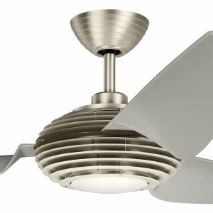 KICHLER Ventilateur de plafond LED Voya crème^ Ventilateurs