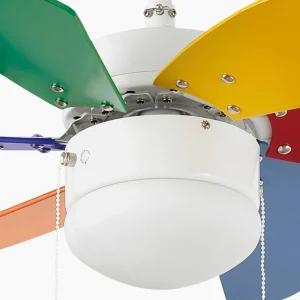 FARO BARCELONA Ventilateur de plafond Palao lampe, multicolore^ Ventilateurs