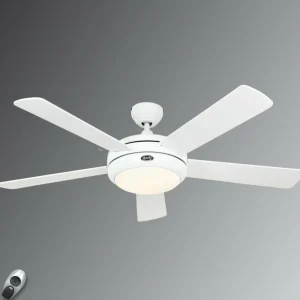 CasaFan Ventilateur de plafond Titanium blanc à éclairage^ Ventilateurs