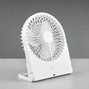 Reality Leuchten Ventilateur de table à batterie Breezy, blanc, silencieux^ Ventilateurs