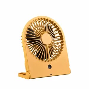 Reality Leuchten Ventilateur de table à batterie Breezy, jaune^ Ventilateurs