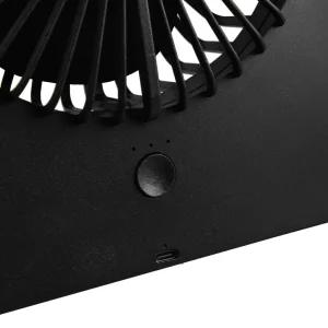 Reality Leuchten Ventilateur de table à batterie Breezy, noir, silencieux^ Ventilateurs