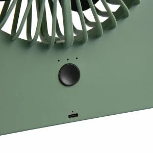 Reality Leuchten Ventilateur de table à batterie Breezy, vert pistache, silencieux^ Ventilateurs
