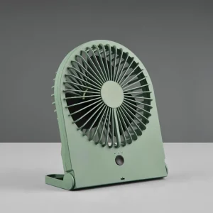 Reality Leuchten Ventilateur de table à batterie Breezy, vert pistache, silencieux^ Ventilateurs