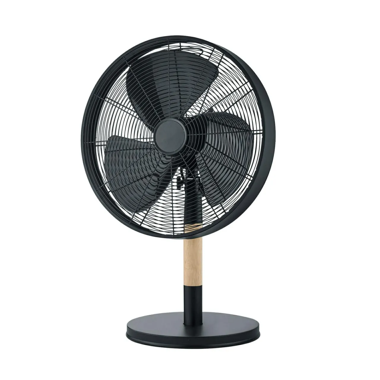ventilateur_de_table_viking_noir_et_lment_bois_0.webp Reality Leuchten Ventilateur de table Viking, noir et élément bois^ Ventilateurs