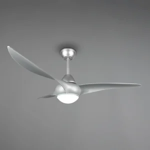 Reality Leuchten Ventilateur LED Alesund avec télécommande, titane^ Ventilateurs