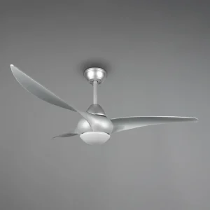 Reality Leuchten Ventilateur LED Alesund avec télécommande, titane^ Ventilateurs