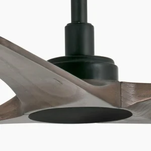FARO BARCELONA Ventilateur plafond Heywood S DC noir/bois foncé^ Ventilateurs