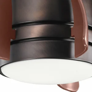 KICHLER Ventilateur plafond LED Terna bronze huilé/brossé^ Ventilateurs