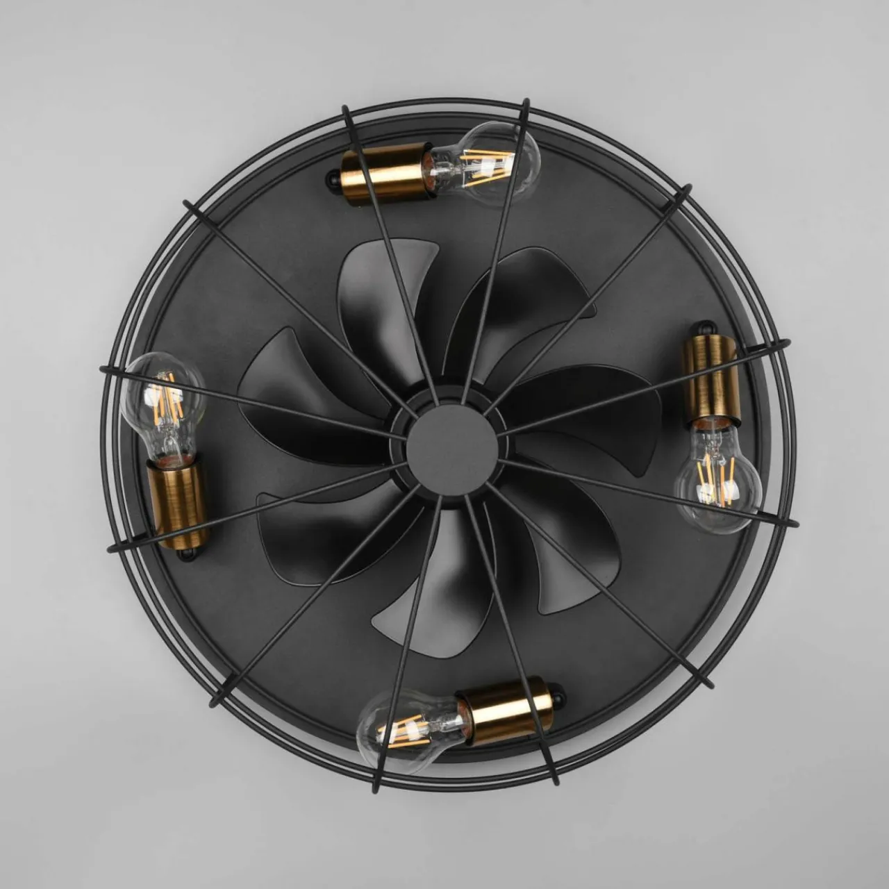ventilateur_trondheim_tlcommande_xe_noir_1.webp Reality Leuchten Ventilateur Trondheim, télécommande, 4xE27, noir^ Ventilateurs