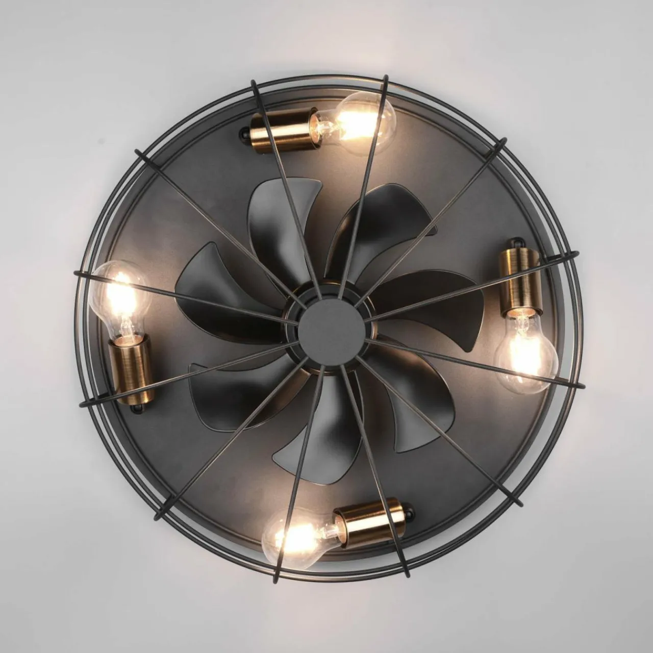 ventilateur_trondheim_tlcommande_xe_noir_2.webp Reality Leuchten Ventilateur Trondheim, télécommande, 4xE27, noir^ Ventilateurs