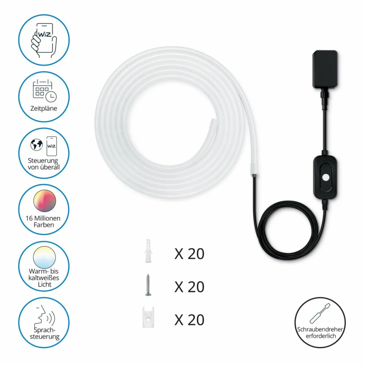 wiz_smart_outdoor_kit_ruban_led_wlan_rgbw_ip_m_5.webp WiZ Smart Outdoor kit ruban LED, WLAN RGBW IP65 5m^ Lampes Décoratives