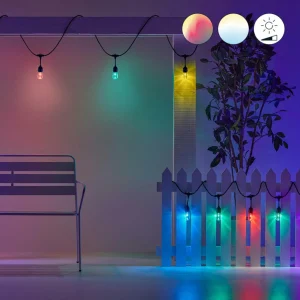 WiZ String Lights Guirlande lumineuse LED d'extérieur, 14,8 m, CCT, RVB^ Lampes Décoratives