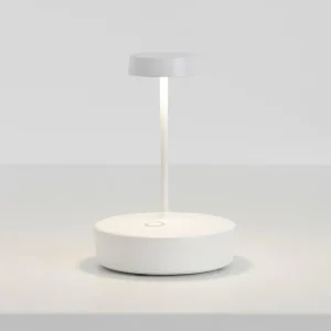 Zafferano Lampe à poser LED rechargeable Swap mini, blanc, 15 cm, IP65^ Lampes Décoratives