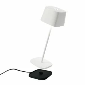 Zafferano Ofelia 3K lampe à poser rechargeable IP65 blanc^ Lampes Décoratives
