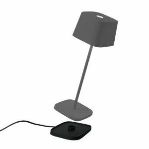 Zafferano Ofelia 3K lampe à poser rechargeable IP65 gris^ Lampes Décoratives