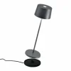 Zafferano Olivia 3K lampe à poser rechargeable IP65 gris^ Lampes Décoratives