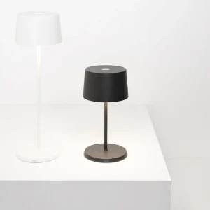 Zafferano Olivia mini 3K lampe de table rechargeable grise^ Lampes Décoratives