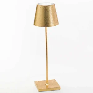 Zafferano Poldina Lampe à poser LED Batterie Décor or^ Lampes Décoratives