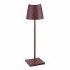 Zafferano Poldina lampe batterie IP65 bordeaux^ Lampes Décoratives