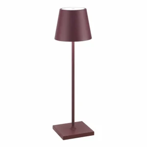 Zafferano Poldina lampe batterie IP65 bordeaux^ Lampes Décoratives