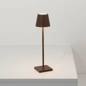 Zafferano Poldina micro luminaire rechargeable IP65 corten^ Luminaires De Terrasse | Lampes Décoratives