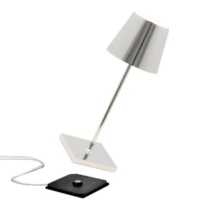 Zafferano Poldina mini luminaire rechargeable intérieur chrome brillant^ Lampes Décoratives